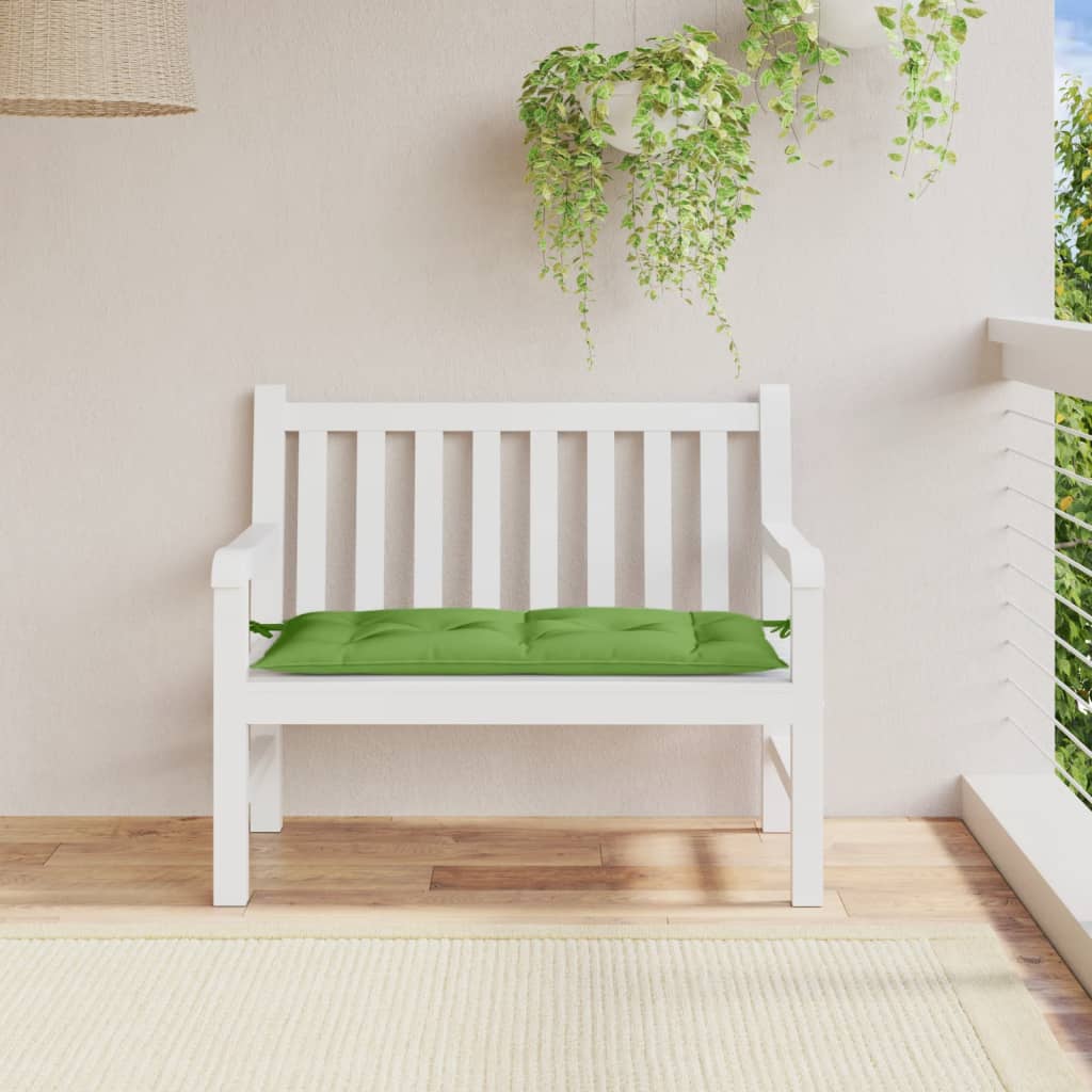 Coussin de banc de jardin vert mélangé 100x50x7 cm tissu