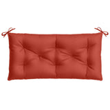 Coussin de banc de jardin rouge mélangé 100x50x7 cm tissu