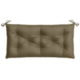 Coussin de banc de jardin taupe mélangé 100x50x7 cm tissu