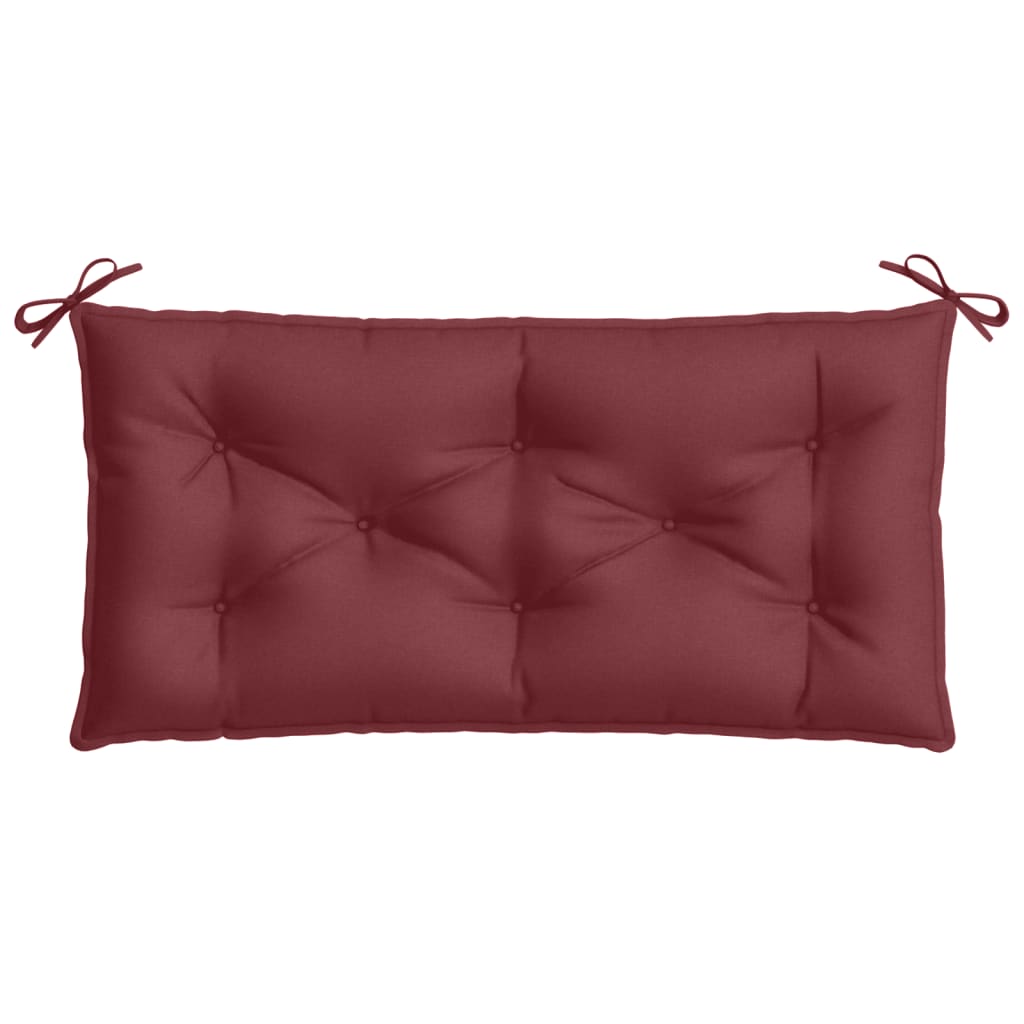 Coussin de banc de jardin rouge bordeaux mélangé tissu