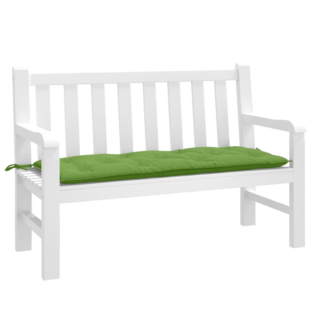 Coussin de banc de jardin vert mélangé 120x50x7 cm tissu