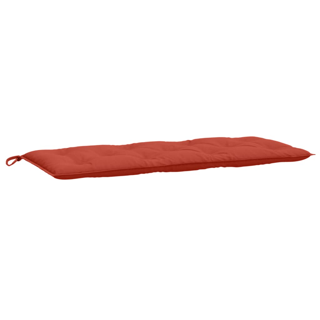 Coussin de banc de jardin rouge mélangé 120x50x7 cm tissu