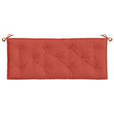 Coussin de banc de jardin rouge mélangé 120x50x7 cm tissu