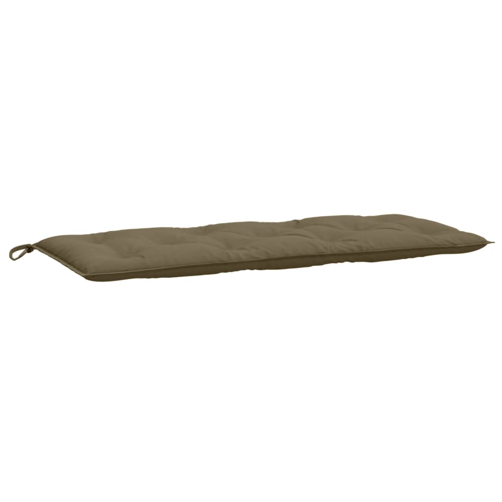 Coussin de banc de jardin taupe mélangé 120x50x7 cm tissu