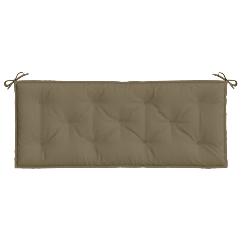 Coussin de banc de jardin taupe mélangé 120x50x7 cm tissu