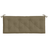 Coussin de banc de jardin taupe mélangé 120x50x7 cm tissu