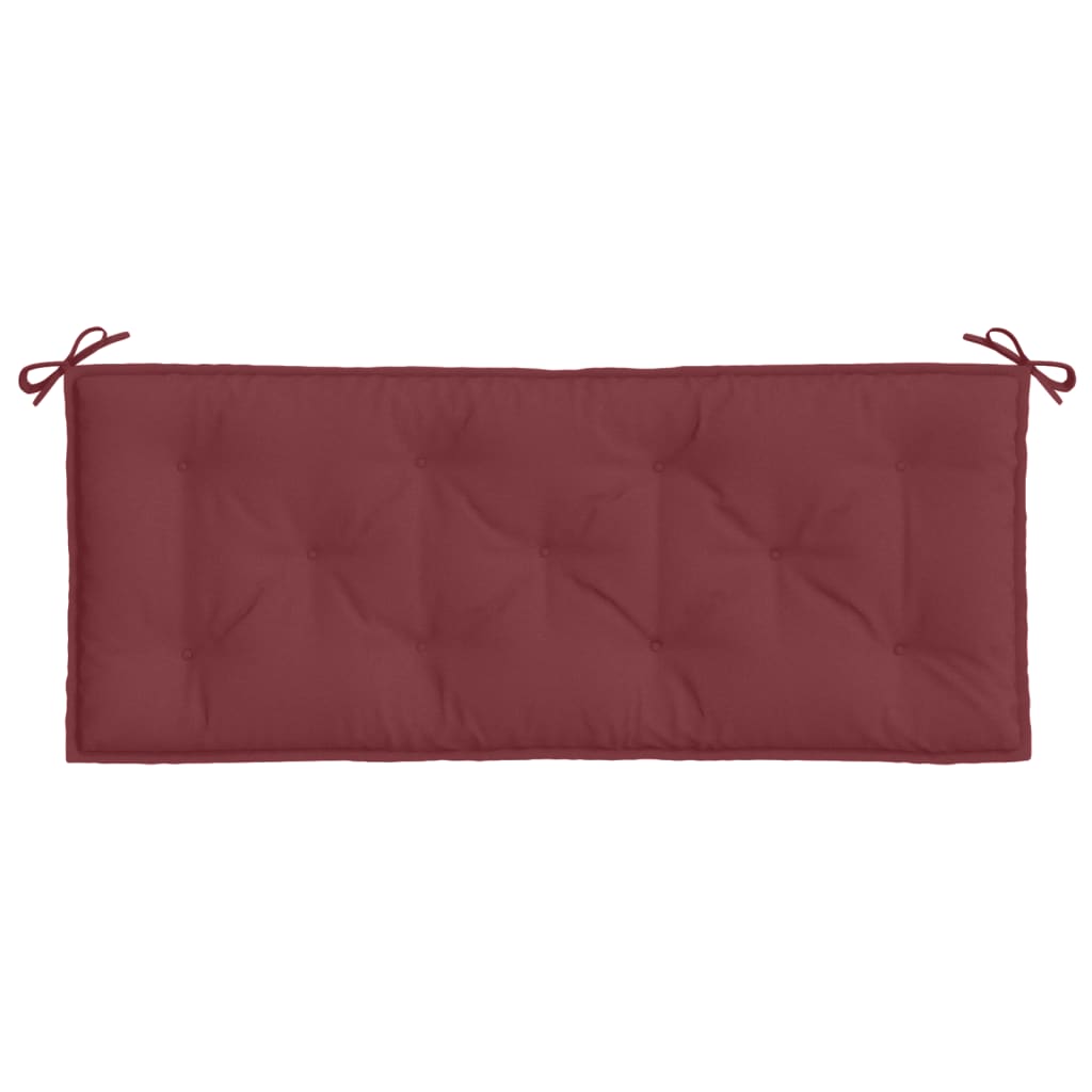 Coussin de banc de jardin rouge bordeaux mélangé tissu