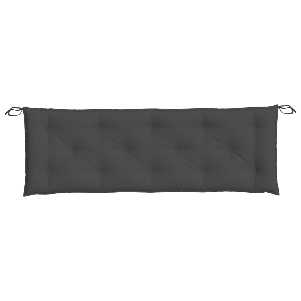 Coussin de banc de jardin anthracite mélangé 150x50x7 cm tissu