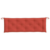 Coussin de banc de jardin rouge mélangé 150x50x7 cm tissu