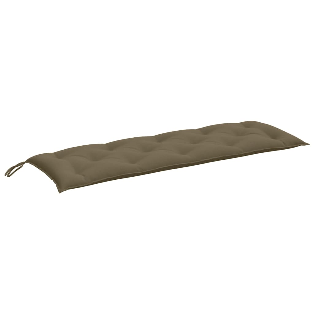 Coussin de banc de jardin taupe mélangé 150x50x7 cm tissu