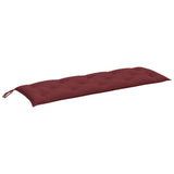 Coussin de banc de jardin rouge bordeaux mélangé tissu