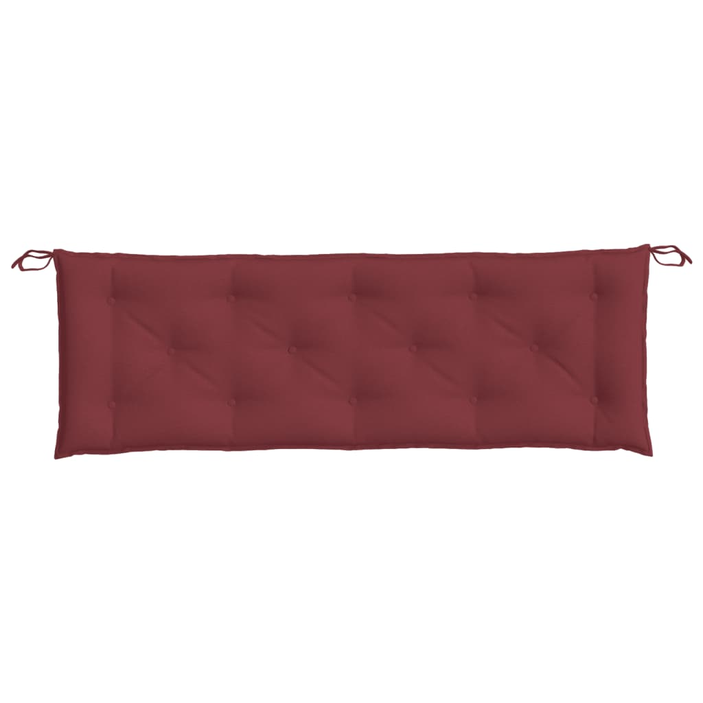 Coussin de banc de jardin rouge bordeaux mélangé tissu