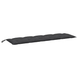 Coussin de banc de jardin anthracite mélangé 180x50x7 cm tissu