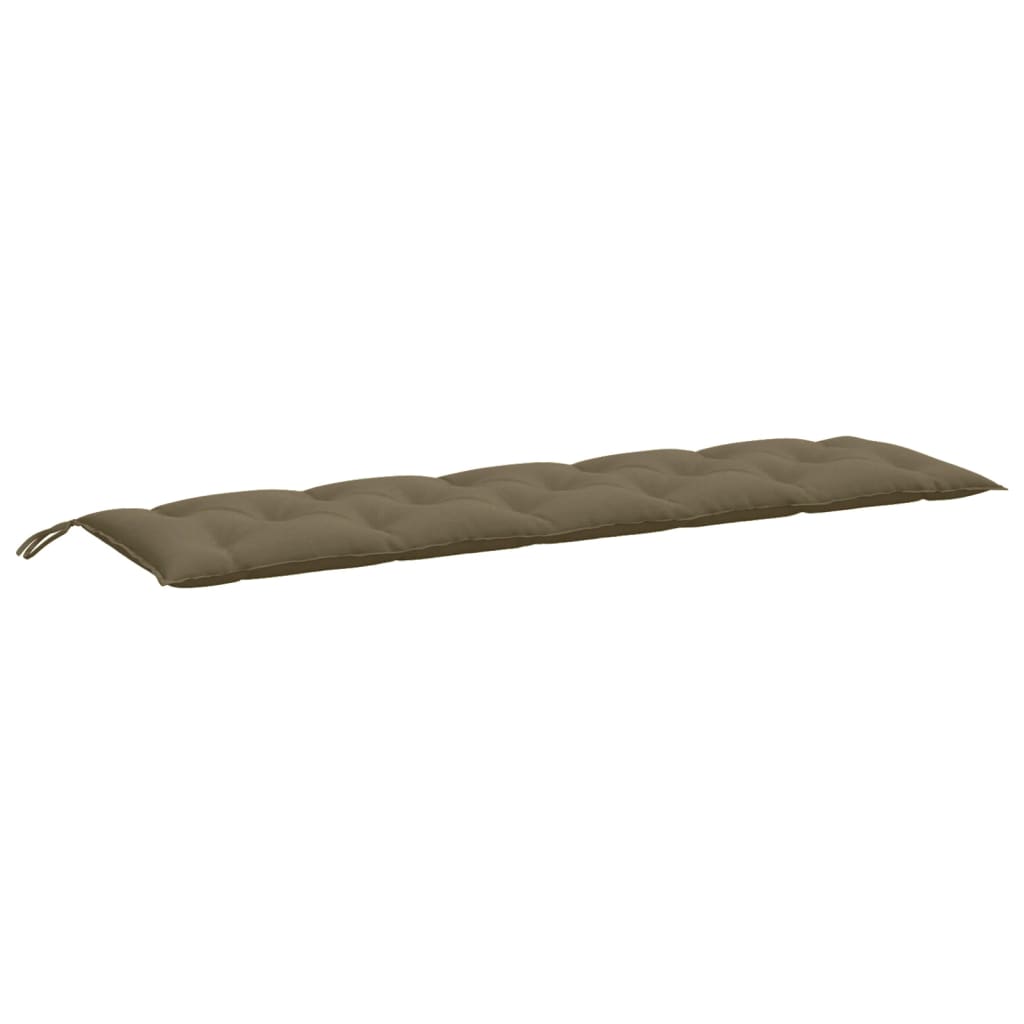 Coussin de banc de jardin taupe mélangé 180x50x7 cm tissu