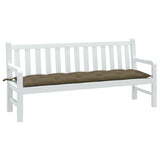 Coussin de banc de jardin taupe mélangé 180x50x7 cm tissu