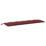 Coussin de banc de jardin rouge bordeaux mélangé tissu