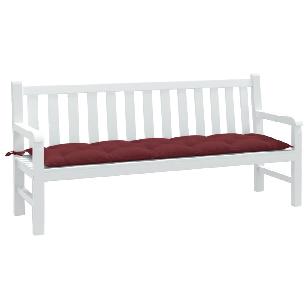 Coussin de banc de jardin rouge bordeaux mélangé tissu