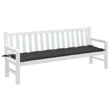 Coussin de banc de jardin anthracite mélangé 200x50x7 cm tissu