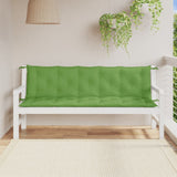 Coussins de banc de jardin lot de 2 vert mélangé tissu