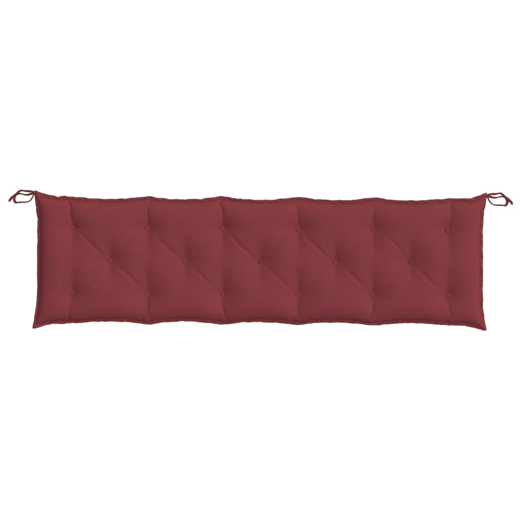 Garden bench cushions set of 2 burgundy red mix