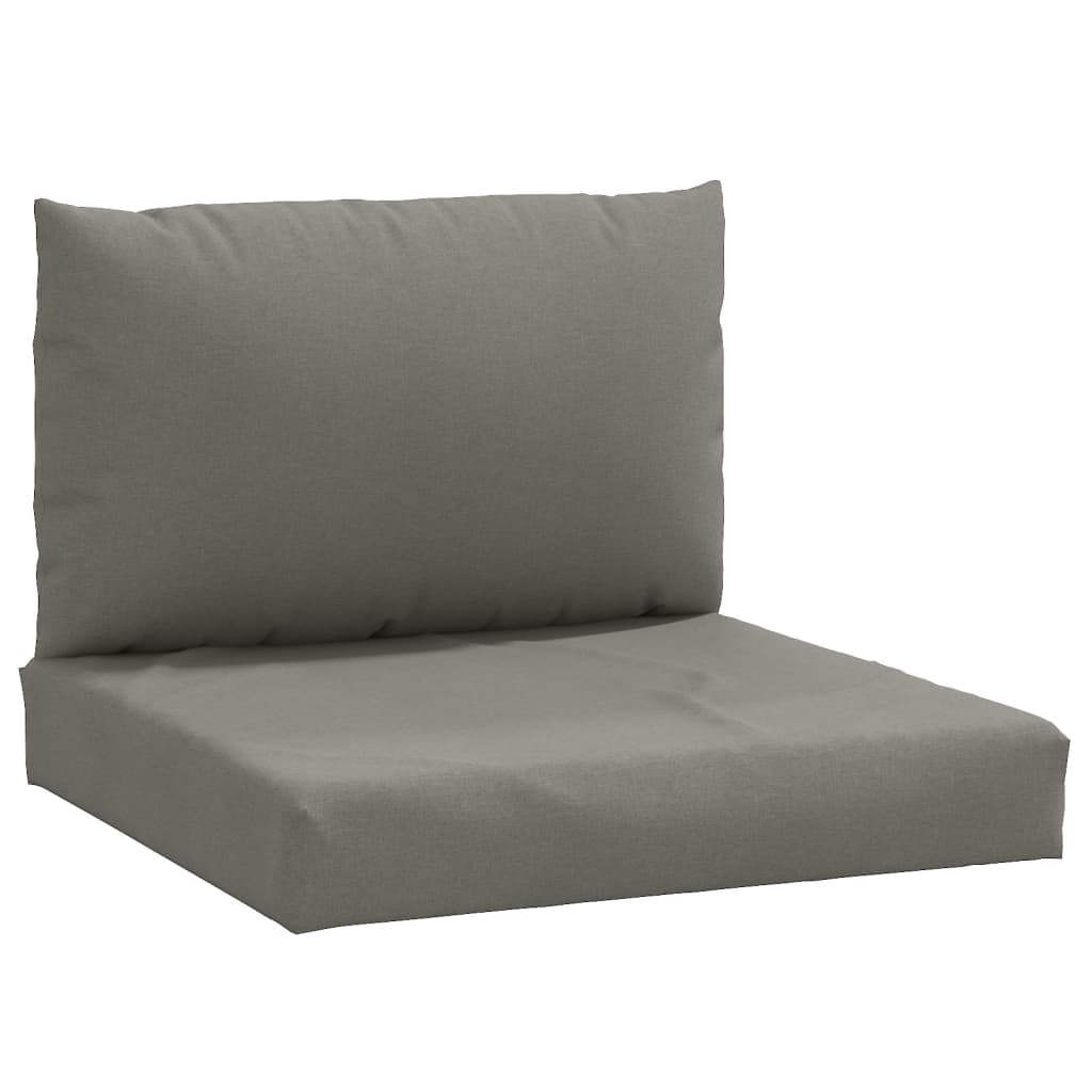 Coussins de palette lot de 2 gris foncé mélangé tissu