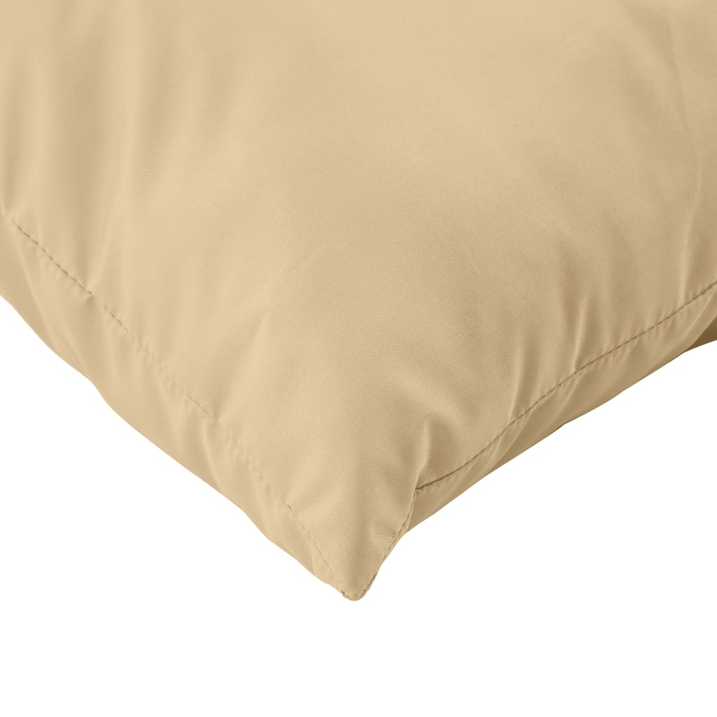 Coussins de palette lot de 2 beige mélangé tissu