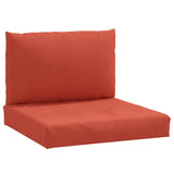 Coussins de palette lot de 2 rouge mélangé tissu