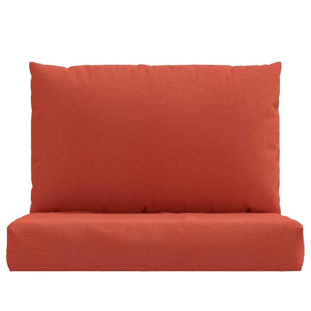 Coussins de palette lot de 2 rouge mélangé tissu