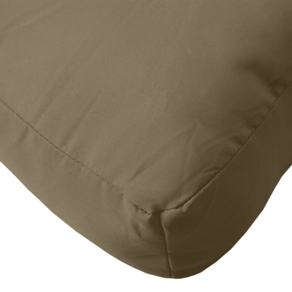 Coussins de palette lot de 2 taupe mélangé tissu