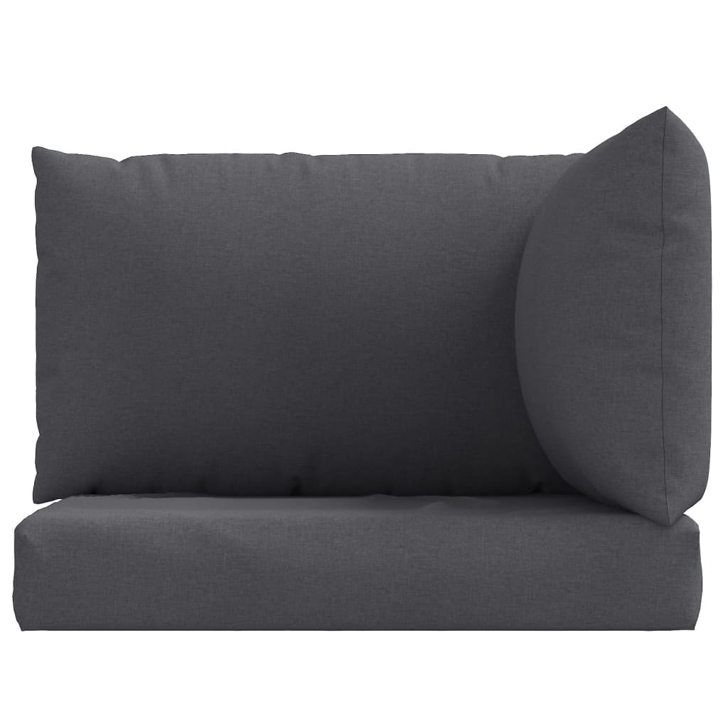 Coussins de palette lot de 3 anthracite mélangé tissu