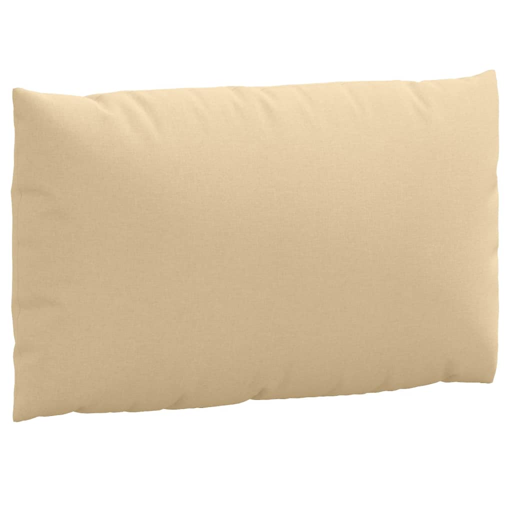 Coussins de palette lot de 3 beige mélangé tissu