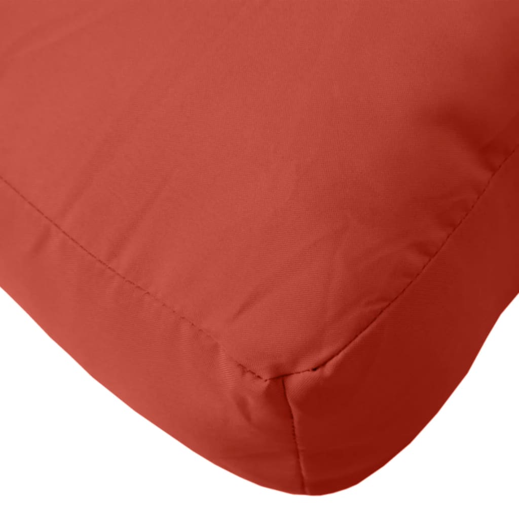 Coussins de palette lot de 3 rouge mélangé tissu