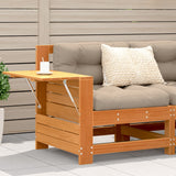 Garden sofa armrest with side table solid pine wood