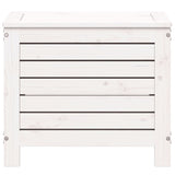 Repose-pied de jardin blanc 62x31,5x52 cm bois de pin massif