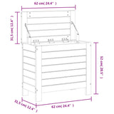 Repose-pied de jardin 62x31,5x52 cm bois massif de douglas