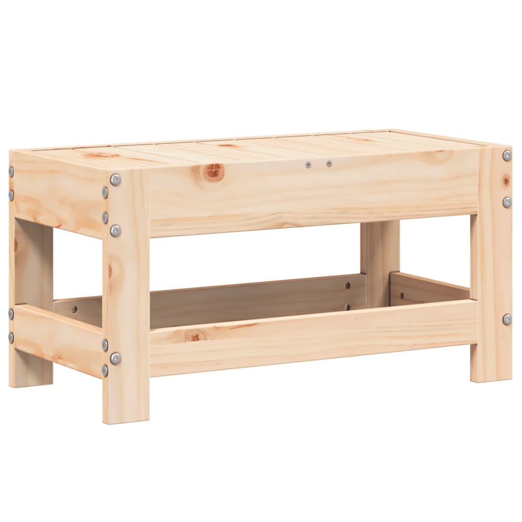 Repose-pied de jardin 62x30x32 cm bois de pin massif