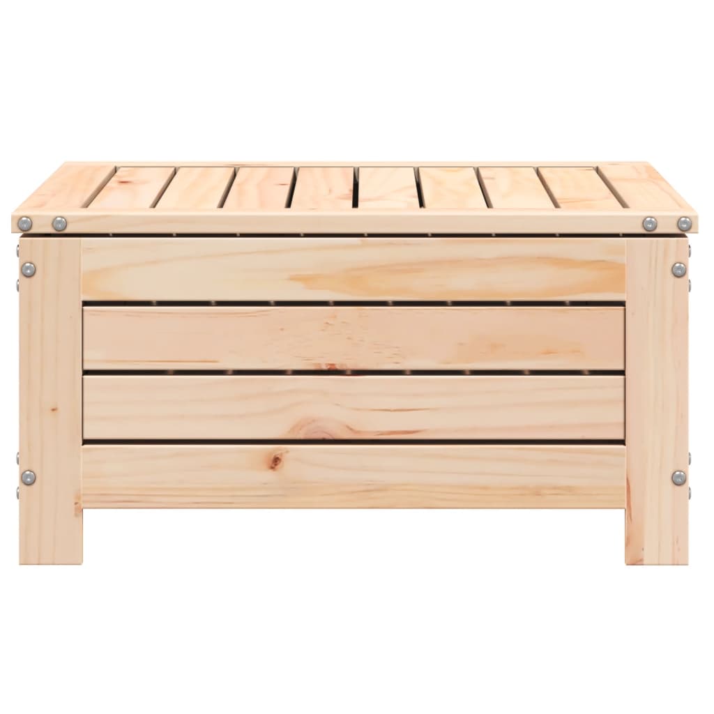 Repose-pied de jardin 62x63,5x32 cm bois de pin massif