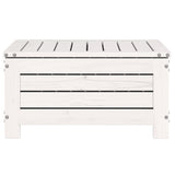 Repose-pied de jardin blanc 62x63,5x32 cm bois de pin massif