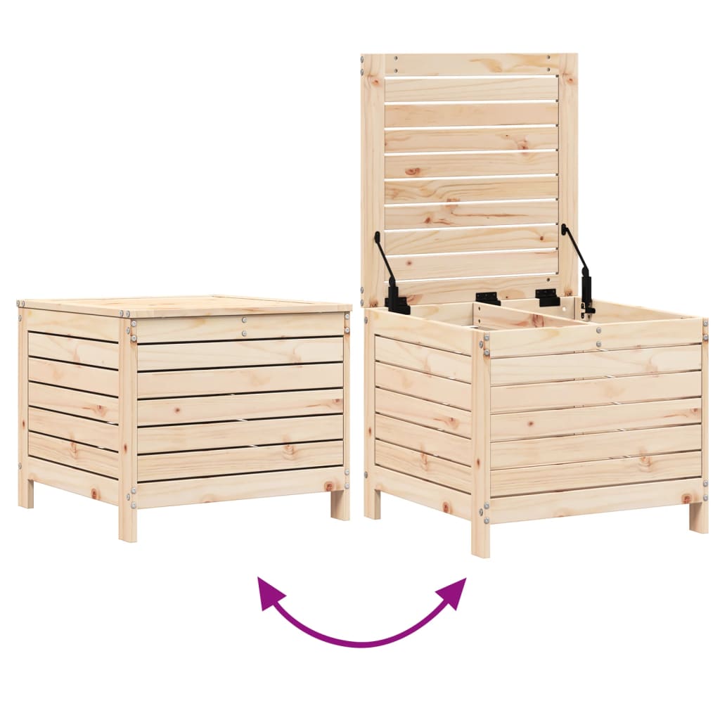 Repose-pied de jardin 62x63,5x53,5 cm bois de pin massif