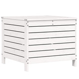 Repose-pied de jardin blanc 62x63,5x53,5 cm bois de pin massif