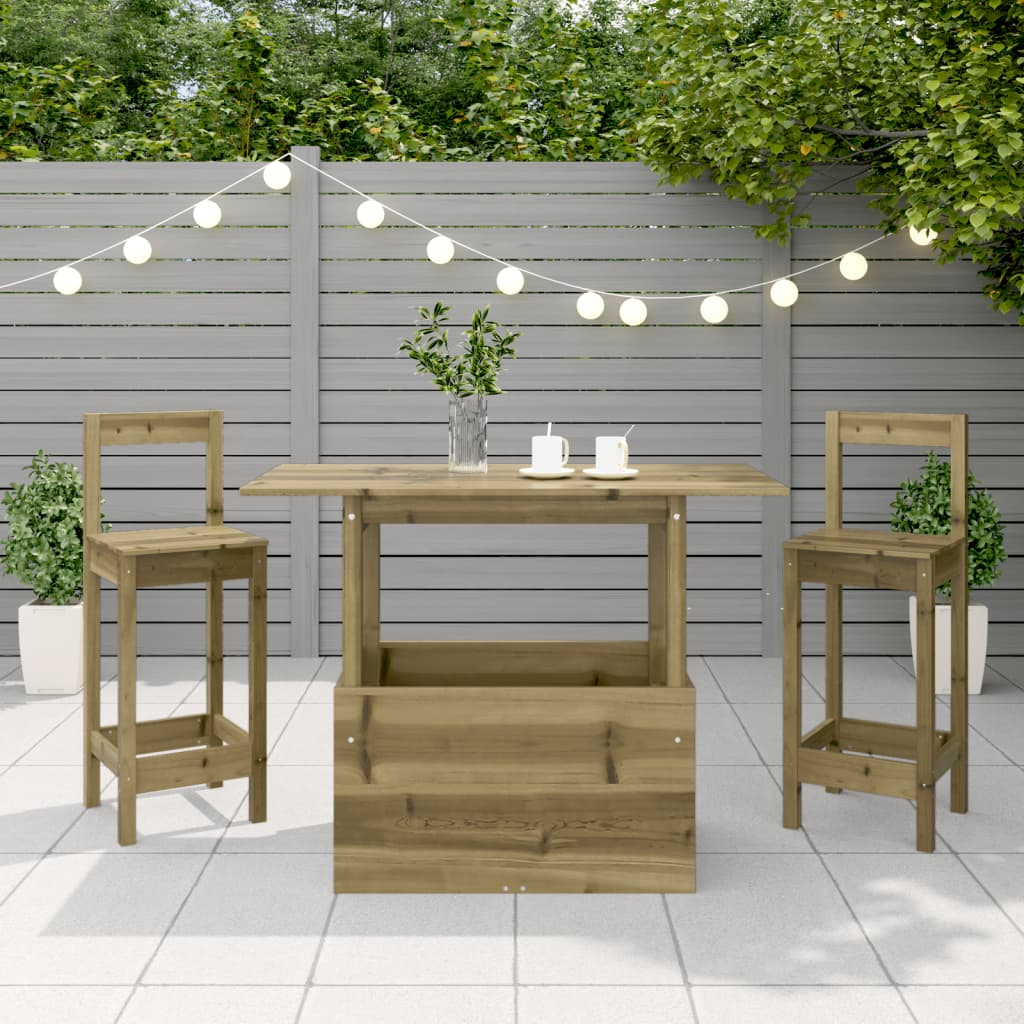 Table de jardin 100x50x75 cm bois de pin imprégné