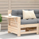 Garden sofa armrest with cushion solid pine wood