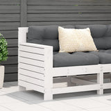 Garden sofa armrest with white cushion solid pine wood