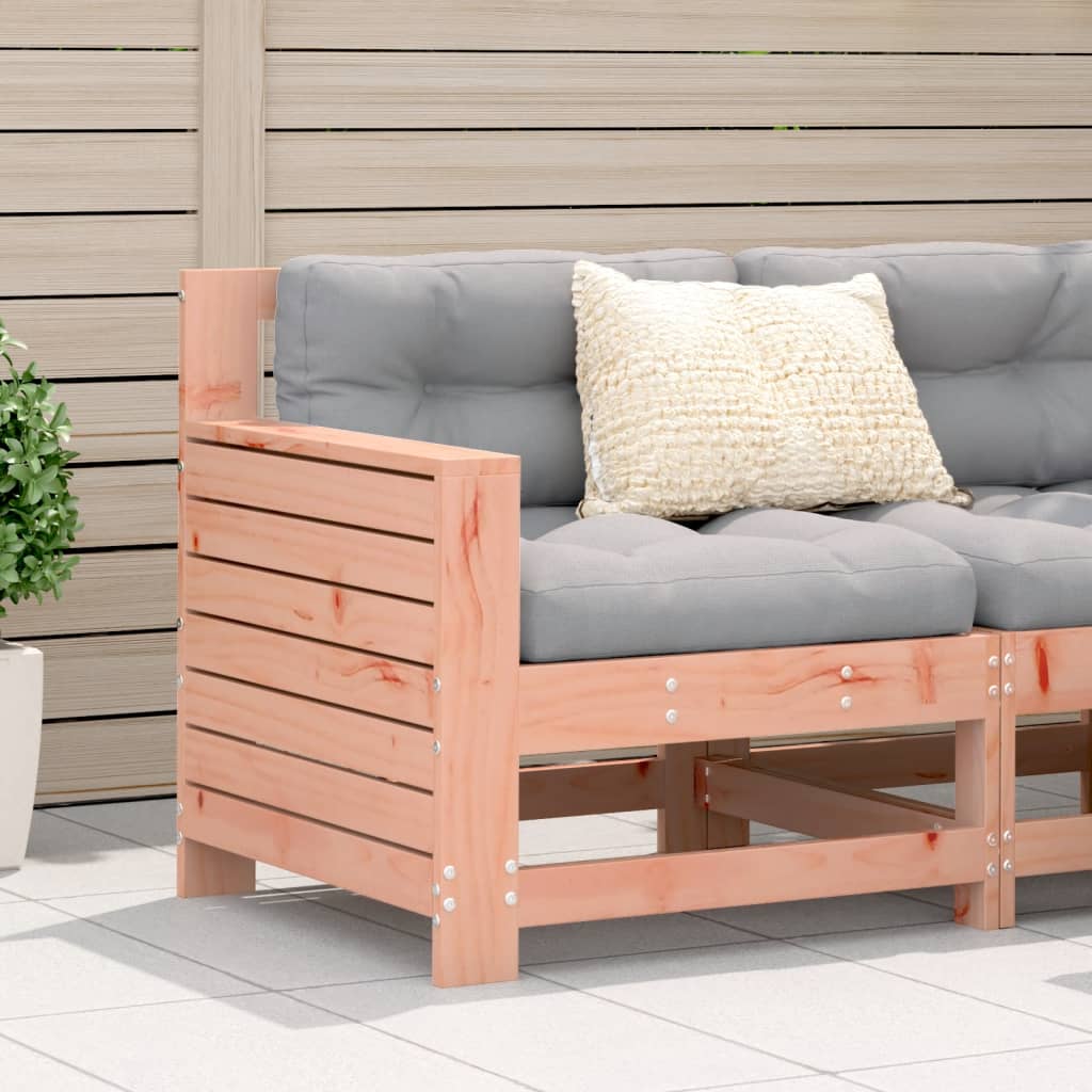 Garden sofa armrest with cushion solid douglas wood