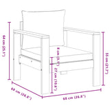 Chaise de jardin avec coussins bois massif d'acacia