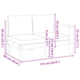 Gartensofa mit 1 Armlehne und 2 Plätzen aus massivem Akazienholz