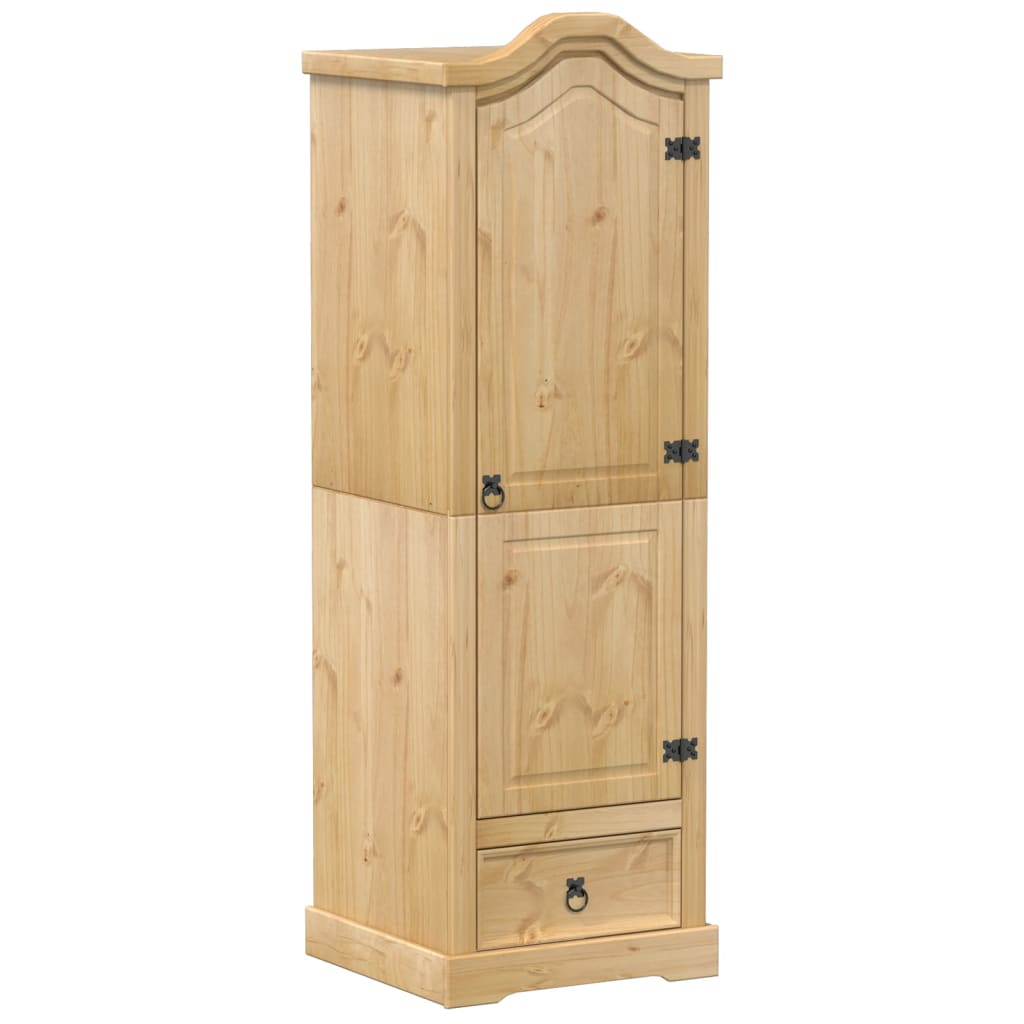 Corona-Kleiderschrank 55x52x170 cm aus massivem Kiefernholz