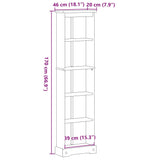 Bibliothèque Corona 46x20x170 cm bois de pin massif