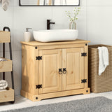 Armoire lavabo de salle de bain Corona bois de pin massif