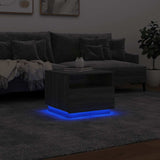 Couchtisch mit LED-Leuchten Sonomagrau 50x49x40 cm